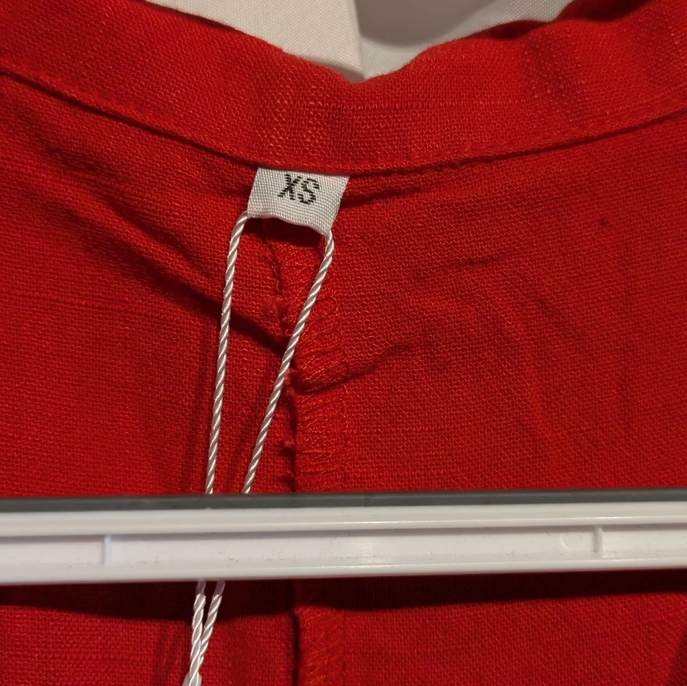 B1 NWT Oyrosy Elegant Red Pleated Maxi Dress - Size XS - Picture 4 of 9